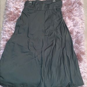 Army Green Maxi Skirt